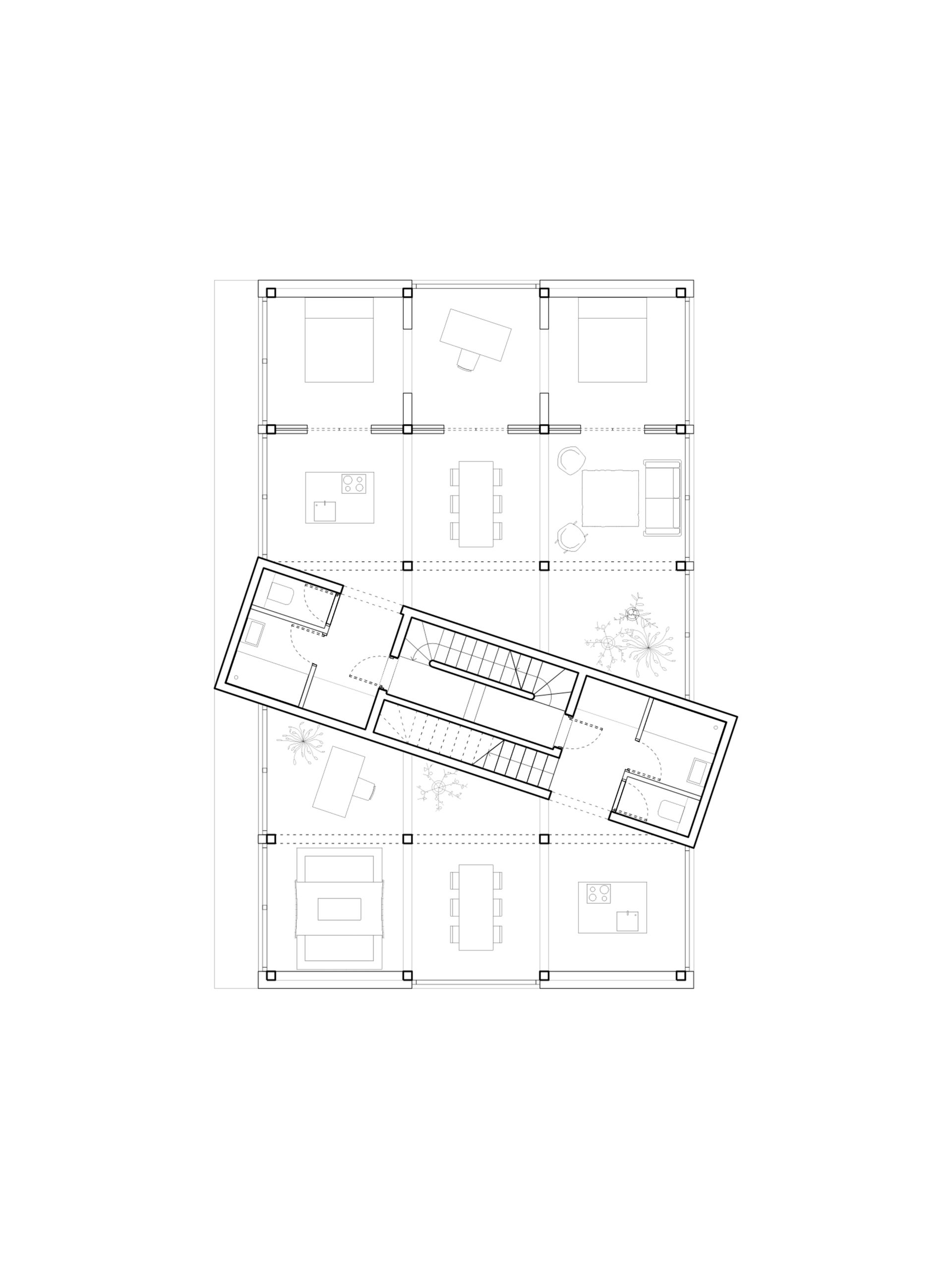 P03 : Project for a house with 3 apartments in Fribourg (CH)